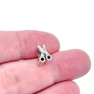 Estate Sterling Silver 925 Scissors Spacer Charm Bead